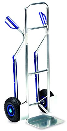 Carrello trasporto pacchi in alluminio portata massima Bricoleva 150kg Blu Alluminio - carrello a mano carrello portapacchi movimentazione merci garage e magazzino