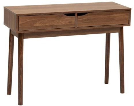 5 five simply smart 5Five - Console SLIDY Marron en Panneau de Fibres de Bois - 100x34x75,5cm - Meuble de Rangement Fonctionnel pour Salon, Entrée, Salle à Manger