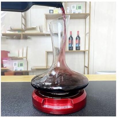 Decanter del Vino Intelligente, con Base vorticosa elettrica a 360 °, Design Regolato a 3 Marce, aeratore Elettrico e Decanter di Vetro, con Contenitore in Vetro