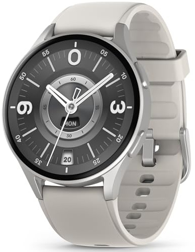 Smart Watch for Women, Built-in Alexa, GPS, HRV, VO2 Max, Blood Oxygen, Sleep & Stress Monitor, BT Calling, Compass, Altimeter, 1.32 AMOLED, Fitness & Women’s Health, Waterproof, iPhone Compatible