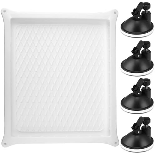 Starlink Mini, custodia protettiva in silicone liquido per parabola satellitare, portatile, antiurto, per camper, campeggio, viaggi, accessori (bianco + 4 ventose)