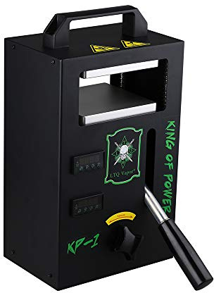 LTQ Vapor Prensa de calor hidráulica Rosin 600 W, 11,5 x 12 cm, 4 toneladas, doble placa de aluminio, con control digital de temperatura