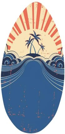 Fenteer 41-Zoll-Skimboard, Skimboard-Haltbarkeit für den Strand, hochwertiges, leichtes -Bodyboard, Wasser-Surfbrett für alle Skimmer, Teenager, Style C