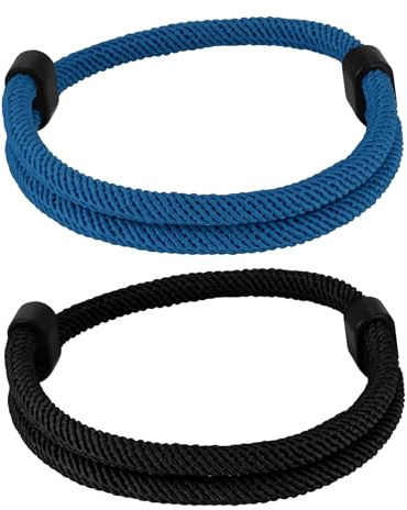 TempBeau Armband män svart segelrep surfararmband: Handgjorda surfararmband paracord för män och kvinnor nautiskt rep armband justerbart flätat armband, Verstellbar, Segelrep, Nej
