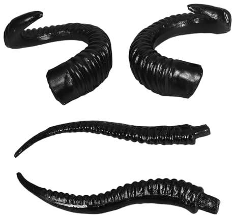 HEMOTON 2 Pairs DIY Horns Headband Accessories Plastic Realistic Horns for Hair Decoration Interactive Fun Cosplay Themed Events