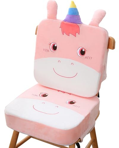 WENAUANG Alzador Silla para Niños Comer, Elevador Coche Niño, Portátil, Fácil de Limpiar, Funcionalidad Adicional Cojín del Asiento Elevador (Unicornio)