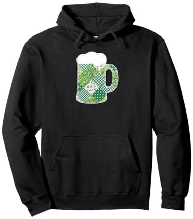 Chope à bière matelassée pour la Saint-Patrick 2026 Sweat à Capuche