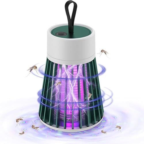 ZVD Lampe Anti-Moustiques 2026 – Tue-Moustiques Portable Rechargeable USB, Imperméable pour Intérieur et Extérieur, Idéal pour Maison, Camping et Pique-Nique (Vert-1PC)
