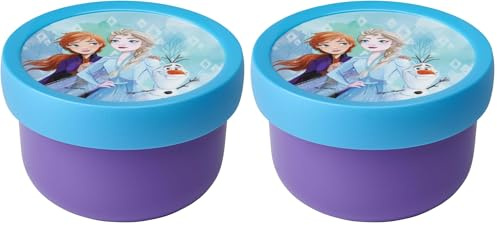 Mepal - Fruttiera Campus - Porta pranzo per frutta per bambini - Per lavastoviglie e microonde - Senza BPA - 300 ml - Frozen 2 (Confezione da 2)