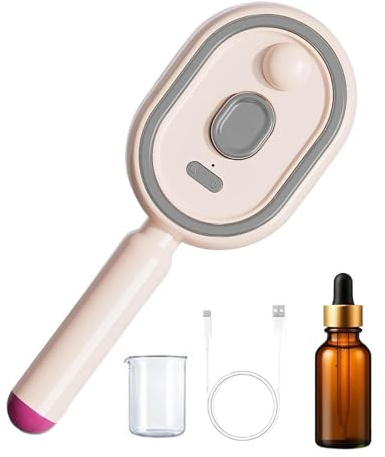 Spazzola a Vapore per Capelli con misurino 'olio, pettine districante | Spazzola Lisciante Vapore per donne, ragazze, viaggio, quotidiano, casa, lisciante, ricci, folti, lisci, ondula