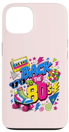 Back to 80s Nostalgia Roller Skate Boombox Cassette années 80 Coque pour iPhone 13