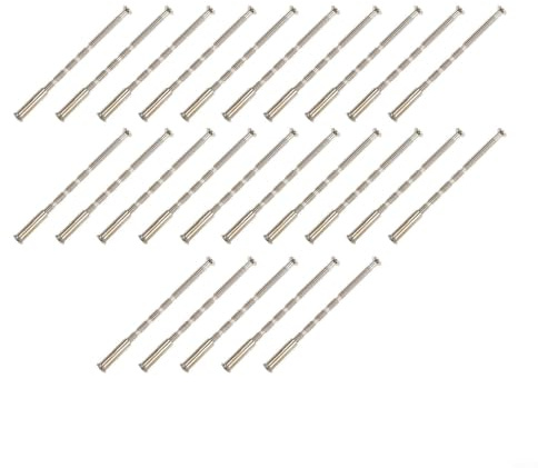Nickel Plated Countersunk Wood Screws 60mm Single Thread Multi-Purpose Fasteners for Softwood Hardwood Chipboard MDF Fixing Silver 25 Pack