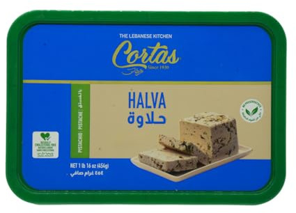 Cortas - Premium Halva with Pistachio, 1 Lb (454g)