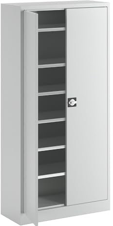 EUROKRAFT Pro | Armoire à Portes battantes en tôle d'acier