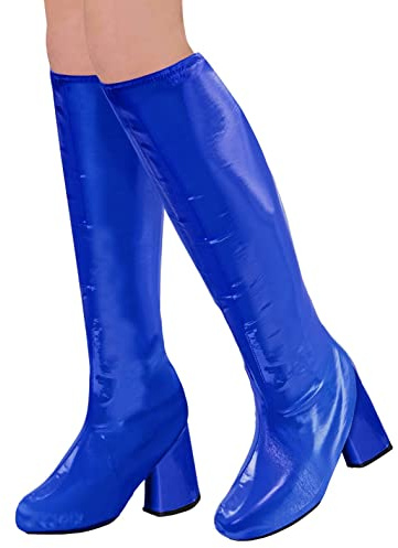 W WIDMANN MILANO Party Fashion - Damen Stiefelüberzieher 60er 70er Jahre Disco Tänzerin Celebrity Rockstar Pop Star Hippie Amerikanisch Karneval Halloween Mottopartys