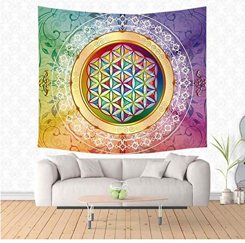 hjtktt Vie Suspendre Tapisserie Fleur Tapisserie Décoration Tenture Murale Couverture Tapis De Mur Tapis De Yoga Décor À La Maison200*150Cm