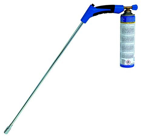 CFH Bio-Gärtner Deluxe PZ 7000 Abflammgerät inkl. Gasdose 600 ml - Unkrautbrenner Gas Anwendung, 2,32 kW bei über 1.000 °C Flammentemperatur, Auch als Grillanzünder geeignet, Integrierte Piezozündung
