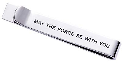 May The Force Be With You Krawattenklammer Star Wars Fan Geschenk Lustiges Geschenk Edelstahl Poliert Finish Krawattenklammern Herren Damen