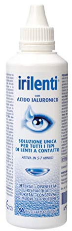 Irilenti Soluzione Unica per tutti i tipi di lenti con acido ialuronico, 100 ml