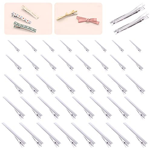Keadic Lot de 270 pinces à cheveux crocodile argentées avec nœud en métal de 3,5 cm, 4,5 cm, 5,5 cm, 7,5 cm, 7,4 cm, dessus plat avec dents simples pour le coiffage, la coupe de cheveux, le bricolage