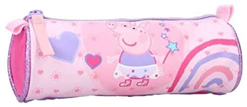 mybagstory Peppa Pig Federmäppchen, für Kinder, Schule, Grundschule, Kindergarten, Kindergarten, Krippe, Federmäppchen für Jungen/Mädchen, Größe 21 cm, Rosa