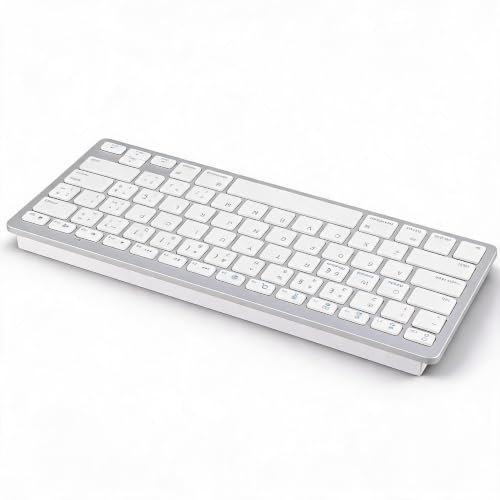 Teclado Inalámbrico Portugués Mini Multilingüe Ultra Delgado y Silencioso, 78 Teclas, Universal para Android/OS X/iOS/Windows, , , Mac, etc