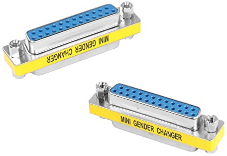 MEIRIYFA DB25 25 Pin Gender Changer D-SUB 25Pin Coupler Serial Cable Gender Changer RS232 VGA Adapter Connetor for Applications Pack of 2 (Female to Female)