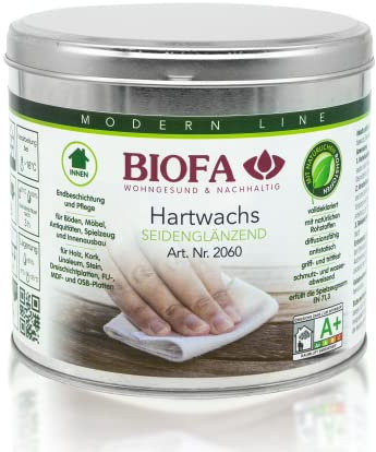 BIOFA Bohnerwachs Hartwachs Parkett Holzboden Linoleum Korkboden Stein Beton 1 Liter