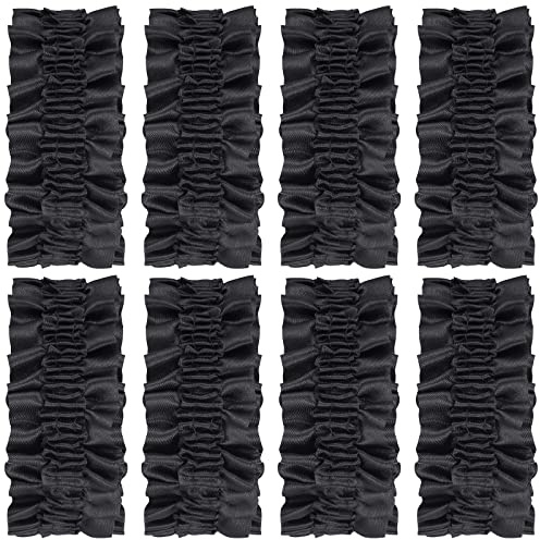 8 Pcs 20s Armband Garter for Men Roaring Arm Shirt Sleeve Garter Belt Costume for Halloween Party(Black)