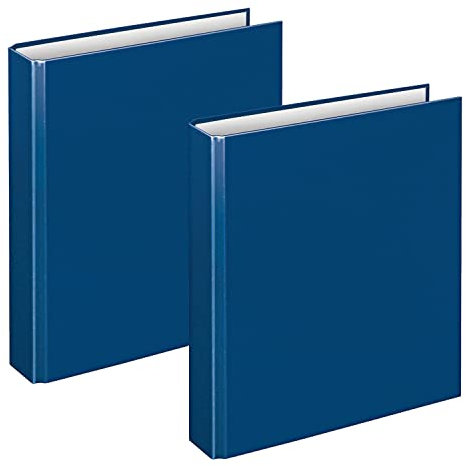 VELOFLEX A115105 - Ringbuch Basic, DIN A5, 2 Stück, blau, Füllhöhe 25 mm, Ringordner mit 2 Ring-Mechanik