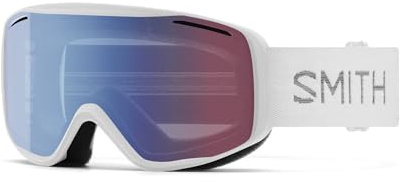 SMITH Rally Goggles with Carbonic-x Lens – Performance Snowsports Goggles for Skiing & Snowboarding – For Men & Women – White Chunky Knit + Blue Sensor Mirror Lens