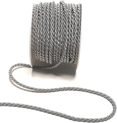 s.dekoda Kordel 15m x 4mm Grau Drehkordel Dekoband Kordelband Kordelschnur