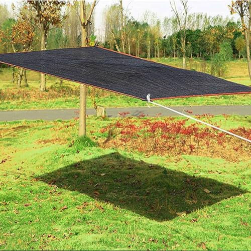 Rete Parasole Rete Ombreggiante da Giardino con Occhielli Vela Ombreggiante Tessuto Ombreggiante Traforato Protezione Solare/Anti-UV 90% Giardino, Patio, Pergola, Cortile-Sabbia,black-4x6m
