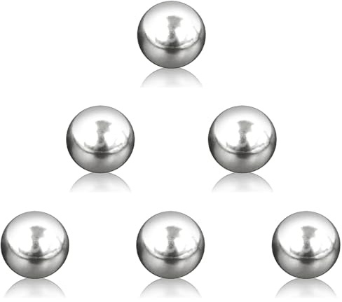 Edelstahlkugel, 6 Stück Poliert Vollkugeln, 20 mm Durchmesser, Deko Kugeln Garten