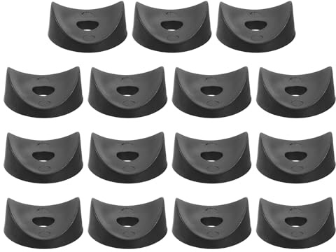 QUARKZMAN 15pz Rondelle Rotondo in Plastica, 8mm x 32mm x 5mm Nere Rondelle Concave in Pe Distanziatore Dispositivo di Fissaggio Macchina per Fissaggio Tubo Tondo