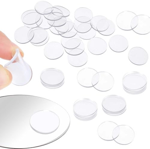 Molain Lot de 50 pare-chocs de table en verre transparent - 20 mm et 25 mm - Ventouse en caoutchouc - Convient pour dessus de table en verre, murs