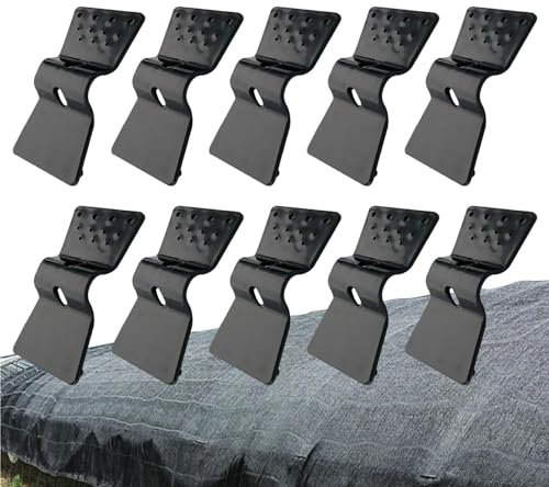 Pince pour bâche, clips pour tissu d'ombrage | Pinces de bâche de film en forme de papillon pour filet de serre - 10 pièces Fournitures d' de jardin, accessoires de tente de cam