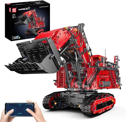 Mould King 17071 Technik Kran für LTM 11200 Raupenkran mit 6 Motoren, Ferngesteuertes Kran-Modell mit App, Technologie Mobilkran LKW Klemmbausteine Bausatz