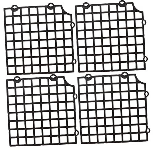 NULYLU 3pcs Cuttable Flower Pot Cover Mesh for Garden Plant Pots, Cat and Dog Protector Guard, Black Square Plant Safety Net for Outdoor Bonsai and Child Safety