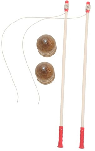 ibasenice 2sätze Teilige Sets Junge Mädchen Erwachsen Outdoor Holz Gyro Spielzeug Leicht Tragbar Zur Familienfreude Und Stressabbau Traditionelles Solides Holzgyro Für Jungen Mädchen Geburts