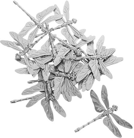Yardwe 20pcs Dragonfly Metal Craft Products Decorative Iron Artwork Desk Ornaments Vintage Garden Decor Exterior Sculpture Metal Figurines for Home and Outdoor Display