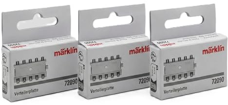 Märklin 72090 Verteilerplatten-Set – Zubehör für Modellbahnen H0 Z Trix – 11-Fach Steckverbindung – Bundle inkl. Iberplace Broschüre Modellbau
