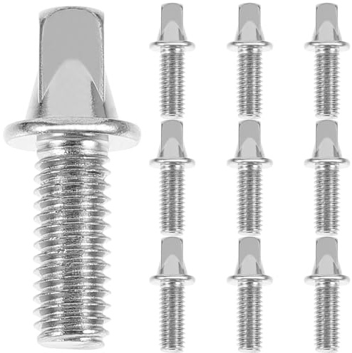 MAGICLULU Accesorios de Percusión de Hierro Plateado de Tornillos y Pernos 10 Piezas Tamaño Preciso y Ajuste Seguro para Eje de Pedal de Batería