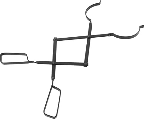 Bonbela Pinzas de Hierro para Chimenea, Pinzas para Troncos con Abrazadera Ampliadora para Fogata de Interior y Exterior, Caldera de Estufa de Leña