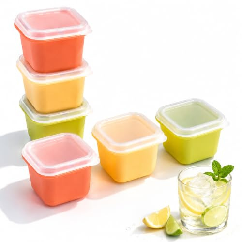 JECOMPRIS 6 pièces Moule à Glaçons Coloré Moules Individuels Empilables pour Glace Maison Pratique et Sûr pour Boissons Rafraîchissantes