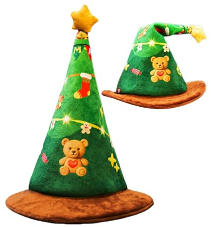 Lustige Weihnachtsmütze, hautfreundliche Kopfbedeckung, elektrischer Partyhut für Weihnachten, für Männer, Frauen, Mädchen, Jugendliche, Teenager, Geburtstag, Urlaub, Neujahr
