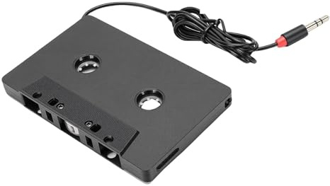 Zunate Auto-Audio-Kassetten-zu-Aux-Adapter, 3,5-mm-Zusatzkabel, Universal-Kassettenadapter, für Telefon, MP3-Player, Autoradio, Schwarz