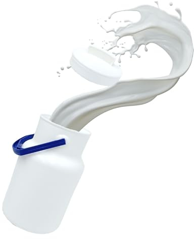 ARTECSIS® 3 x Milchkanne 2 Liter mit Deckel & Tragegriff Kunststoff (lebensmittelecht) - Milchkrug Transportkanne für Milch, Wasser & Getränke - Milchkännchen & Milchbehälter spülmaschinengeeignet