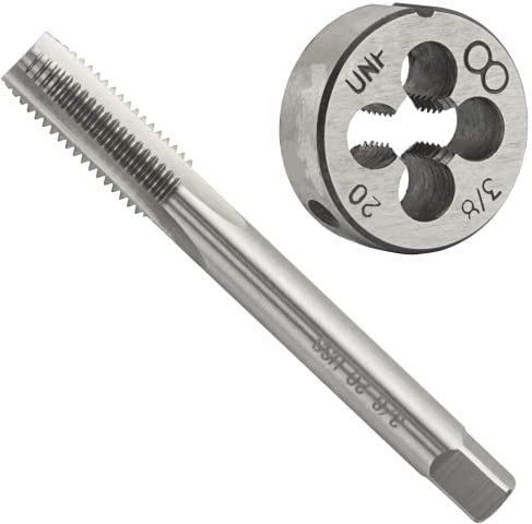 Aceteel Gewindeschneider-Set, 3/8 Zoll (0,95 cm), 20 UN, HSS Gewindebohrer, Gewindeschneider für Rechtshänder