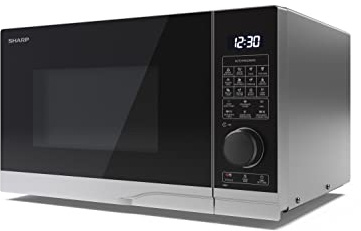 SHARP YC-PC284AU-S 28 Litre 900W Digital Combination Microwave Oven with 1250W Grill, 10 power levels, ECO Mode, defrost function, LED cavity light - Silver